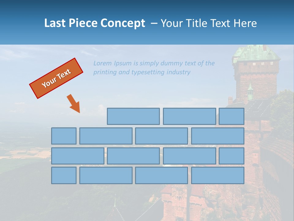 A Castle On Top Of A Hill With A Blue Sky In The Background PowerPoint Template