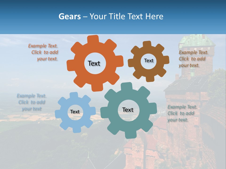 A Castle On Top Of A Hill With A Blue Sky In The Background PowerPoint Template