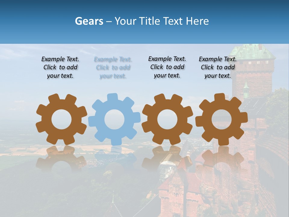 A Castle On Top Of A Hill With A Blue Sky In The Background PowerPoint Template