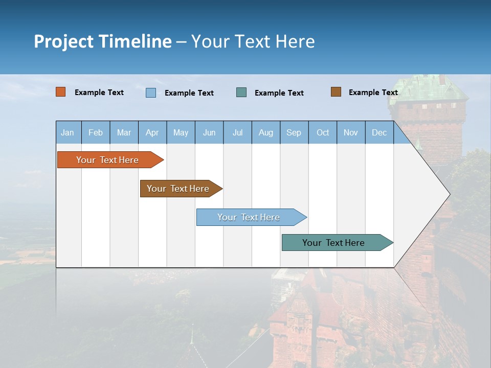 A Castle On Top Of A Hill With A Blue Sky In The Background PowerPoint Template