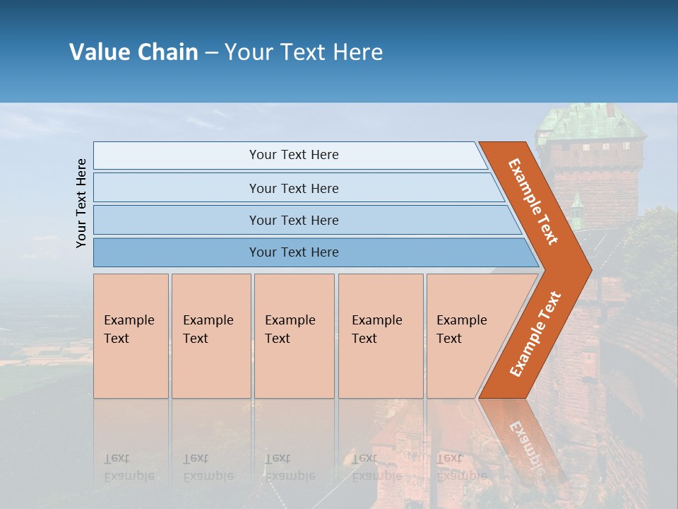 A Castle On Top Of A Hill With A Blue Sky In The Background PowerPoint Template