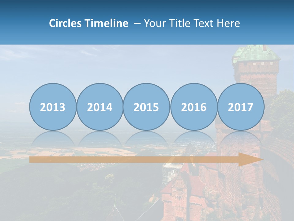 A Castle On Top Of A Hill With A Blue Sky In The Background PowerPoint Template