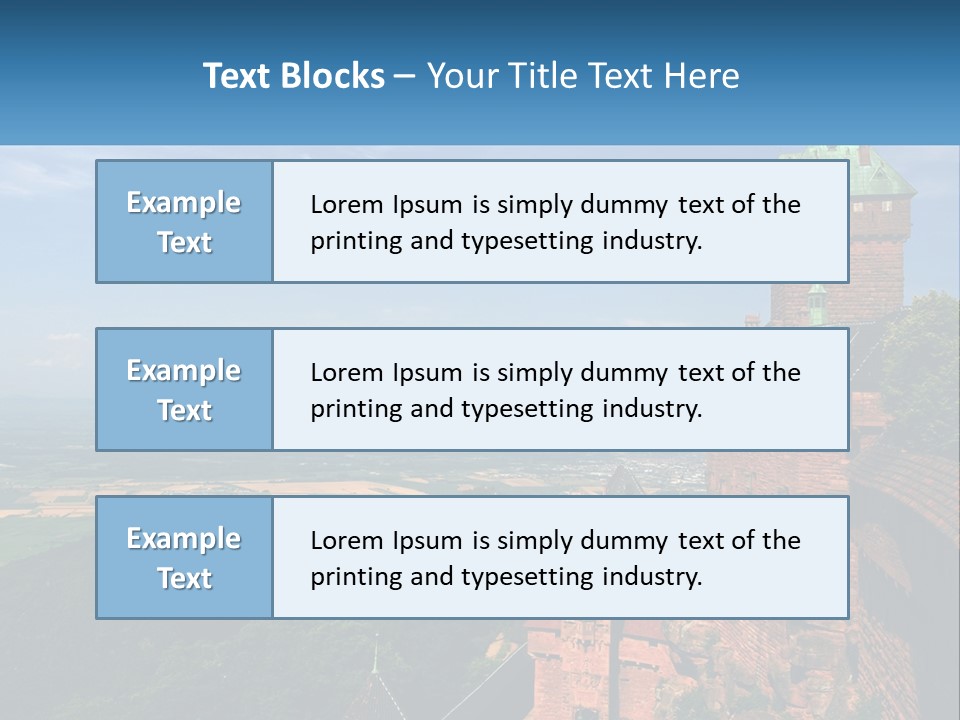 A Castle On Top Of A Hill With A Blue Sky In The Background PowerPoint Template