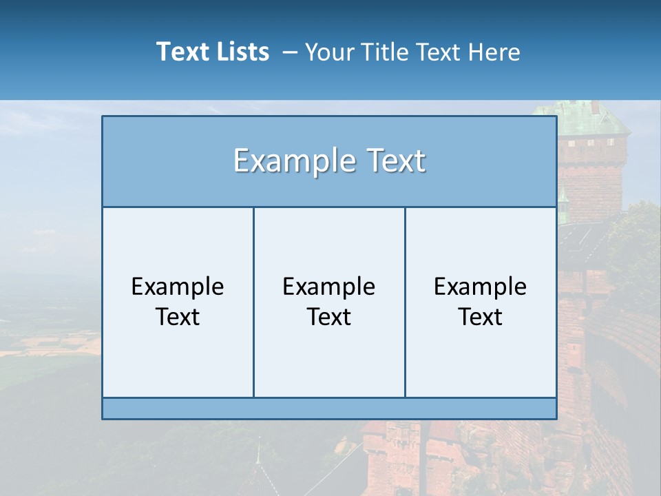 A Castle On Top Of A Hill With A Blue Sky In The Background PowerPoint Template