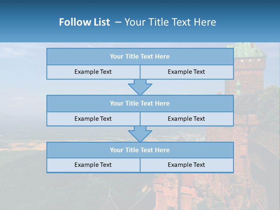 A Castle On Top Of A Hill With A Blue Sky In The Background PowerPoint Template