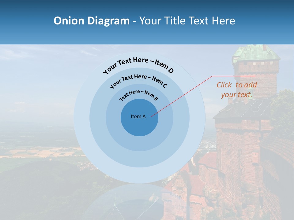 A Castle On Top Of A Hill With A Blue Sky In The Background PowerPoint Template