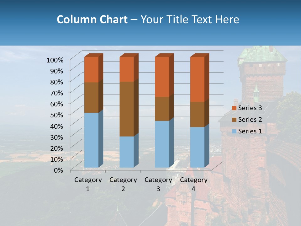 A Castle On Top Of A Hill With A Blue Sky In The Background PowerPoint Template