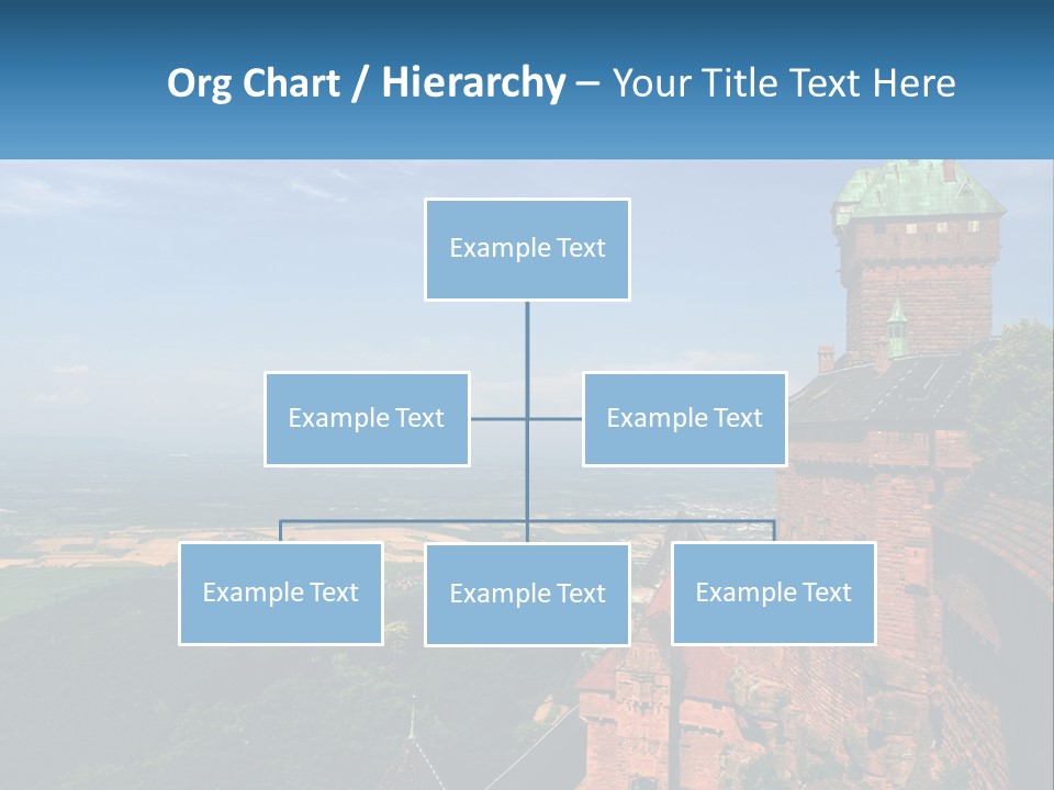 A Castle On Top Of A Hill With A Blue Sky In The Background PowerPoint Template
