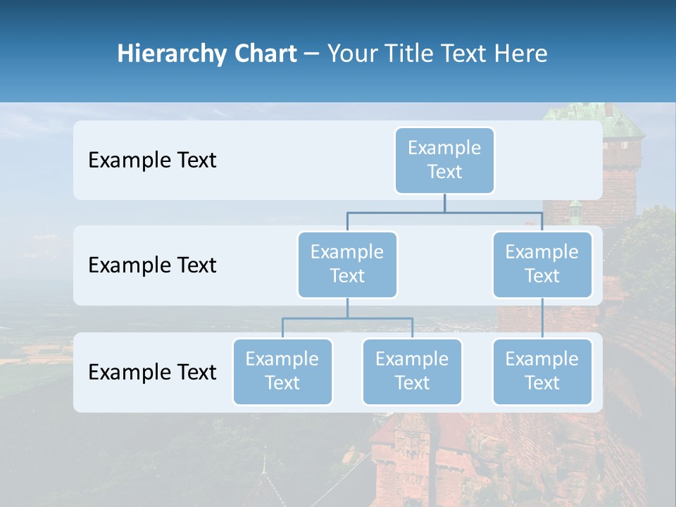 A Castle On Top Of A Hill With A Blue Sky In The Background PowerPoint Template