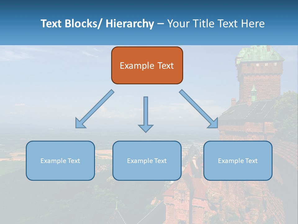 A Castle On Top Of A Hill With A Blue Sky In The Background PowerPoint Template