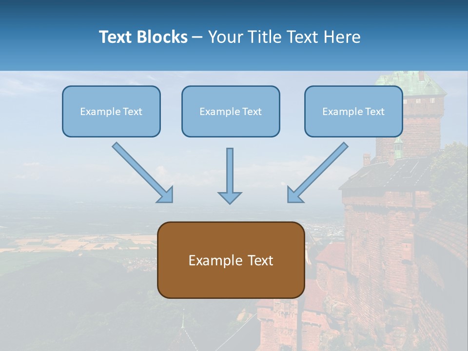 A Castle On Top Of A Hill With A Blue Sky In The Background PowerPoint Template