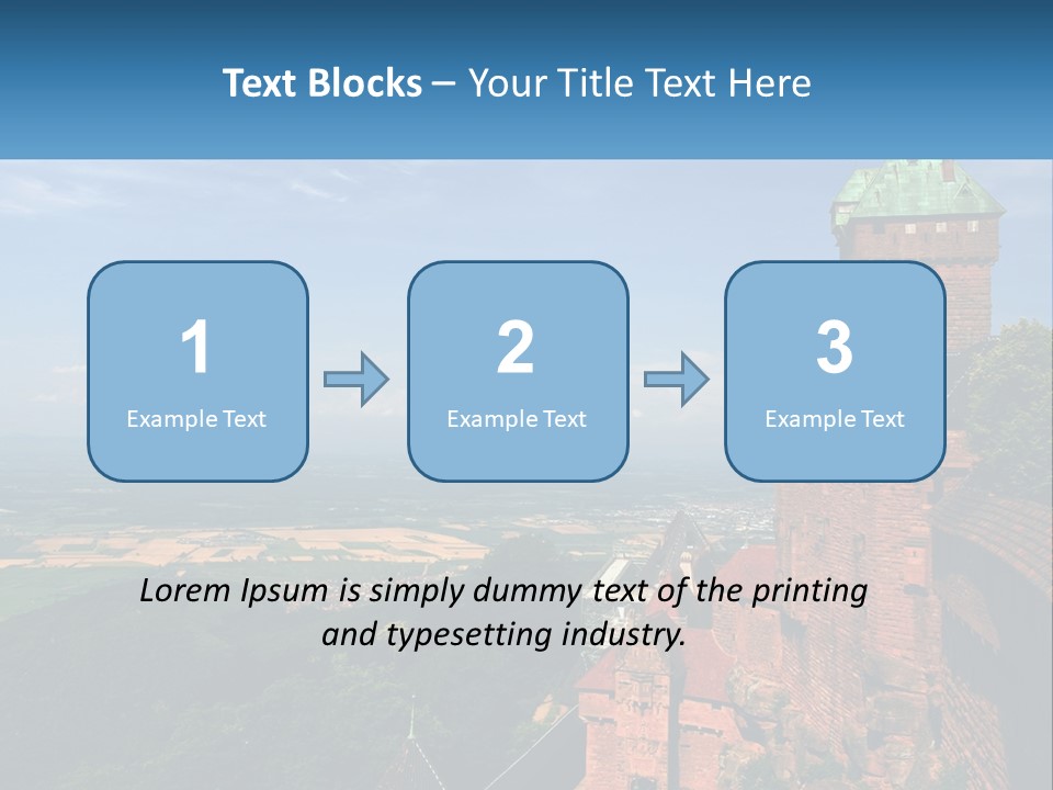 A Castle On Top Of A Hill With A Blue Sky In The Background PowerPoint Template