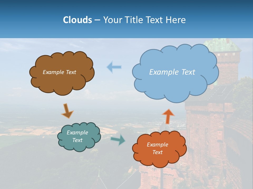 A Castle On Top Of A Hill With A Blue Sky In The Background PowerPoint Template