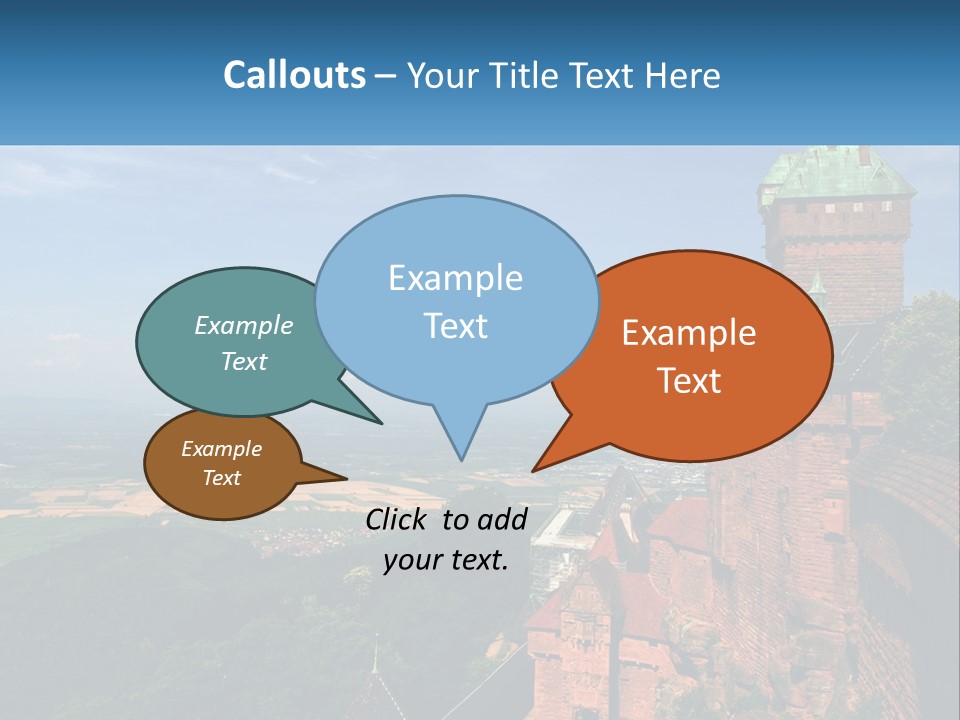 A Castle On Top Of A Hill With A Blue Sky In The Background PowerPoint Template