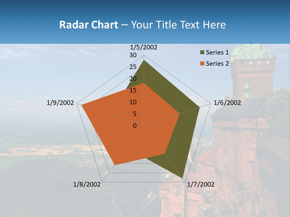 A Castle On Top Of A Hill With A Blue Sky In The Background PowerPoint Template