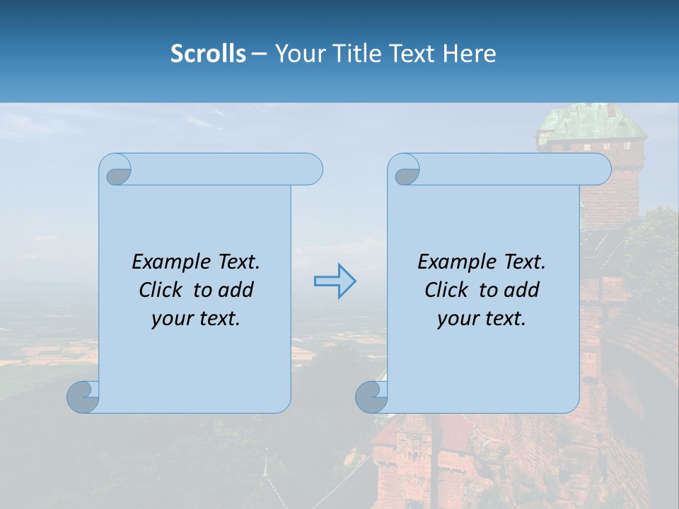 A Castle On Top Of A Hill With A Blue Sky In The Background PowerPoint Template
