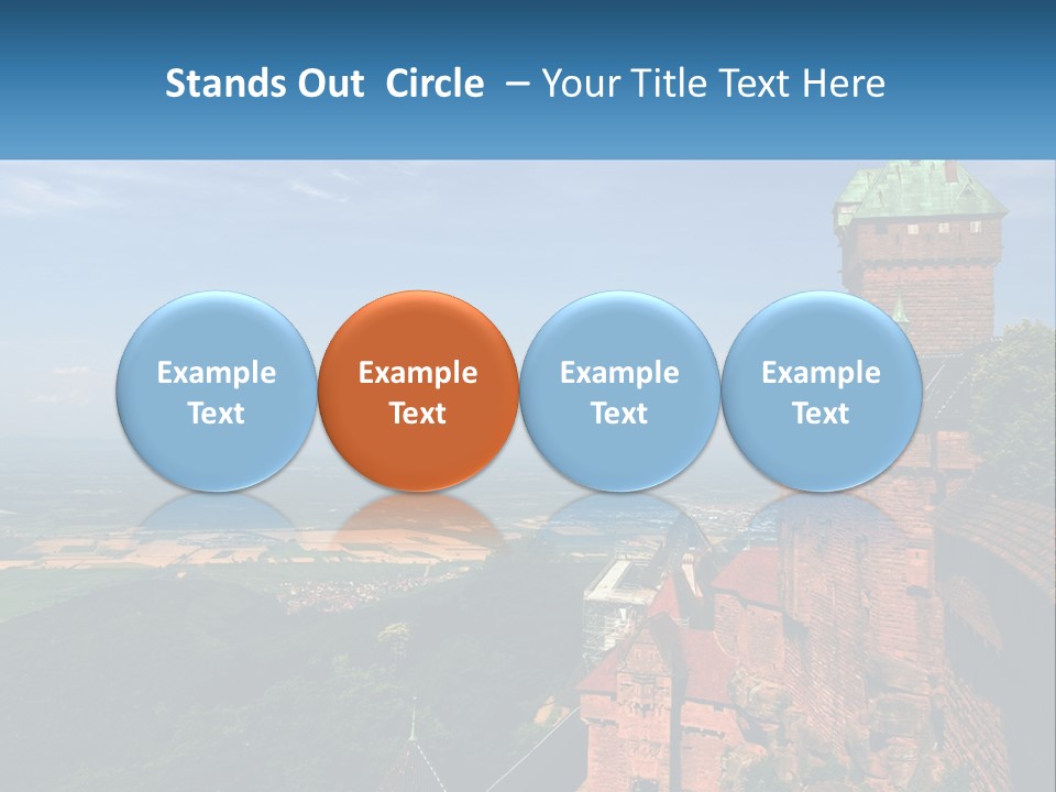 A Castle On Top Of A Hill With A Blue Sky In The Background PowerPoint Template