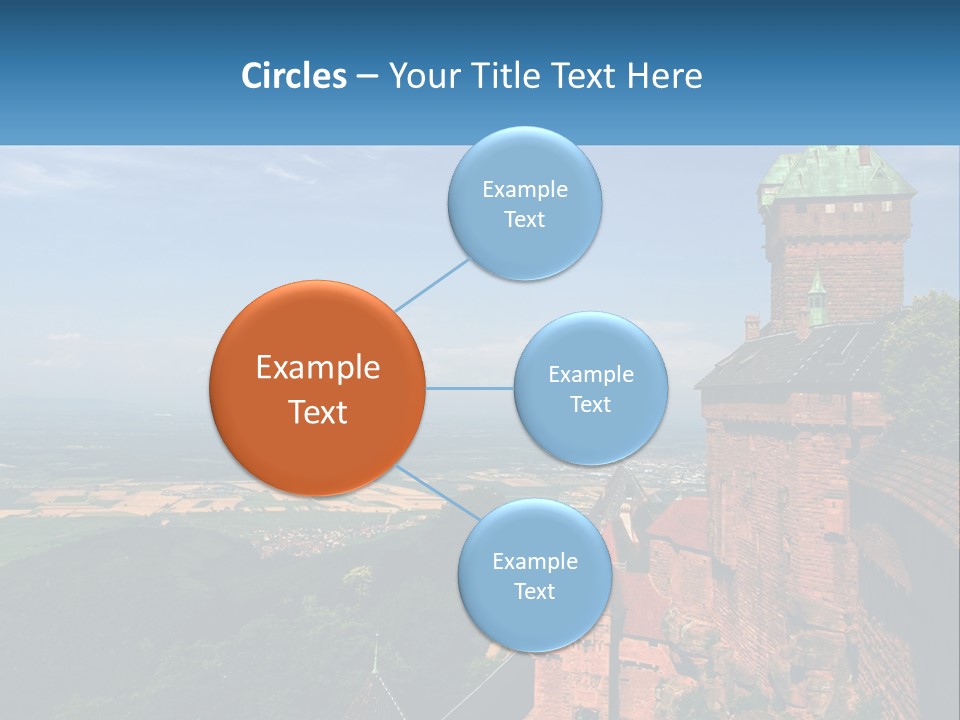 A Castle On Top Of A Hill With A Blue Sky In The Background PowerPoint Template