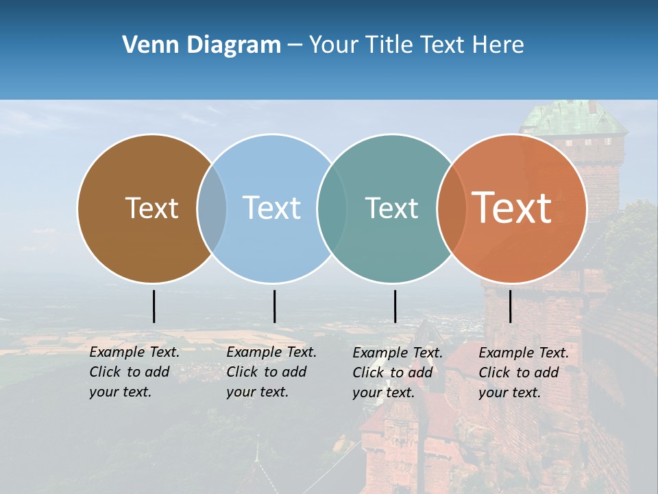 A Castle On Top Of A Hill With A Blue Sky In The Background PowerPoint Template