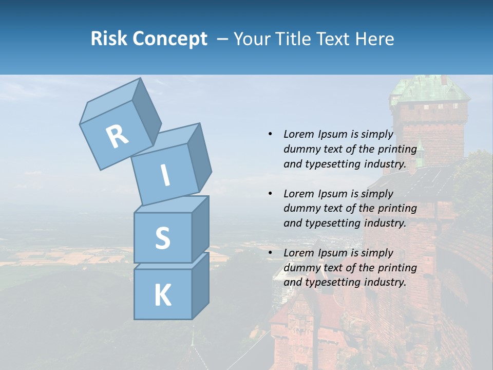 A Castle On Top Of A Hill With A Blue Sky In The Background PowerPoint Template