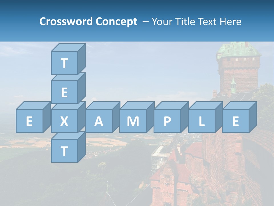 A Castle On Top Of A Hill With A Blue Sky In The Background PowerPoint Template