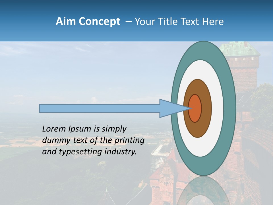 A Castle On Top Of A Hill With A Blue Sky In The Background PowerPoint Template