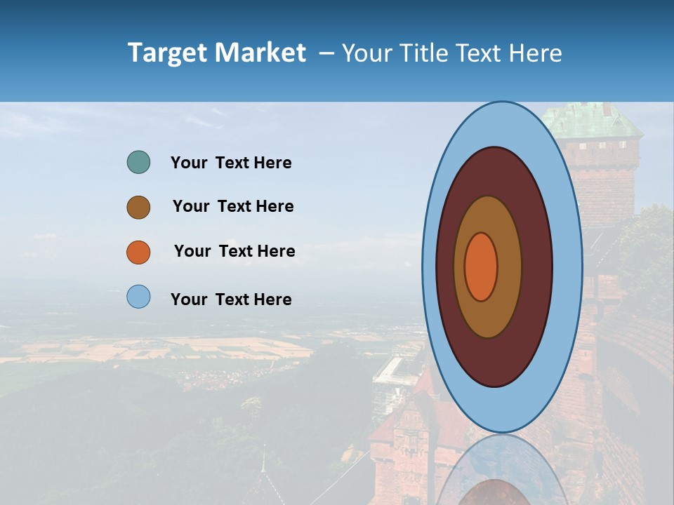 A Castle On Top Of A Hill With A Blue Sky In The Background PowerPoint Template