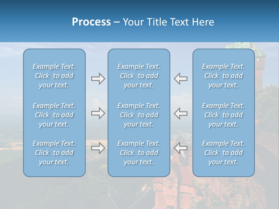 A Castle On Top Of A Hill With A Blue Sky In The Background PowerPoint Template