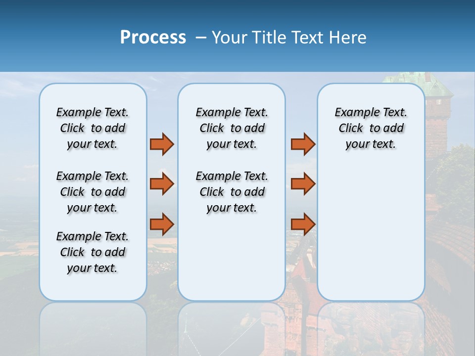 A Castle On Top Of A Hill With A Blue Sky In The Background PowerPoint Template