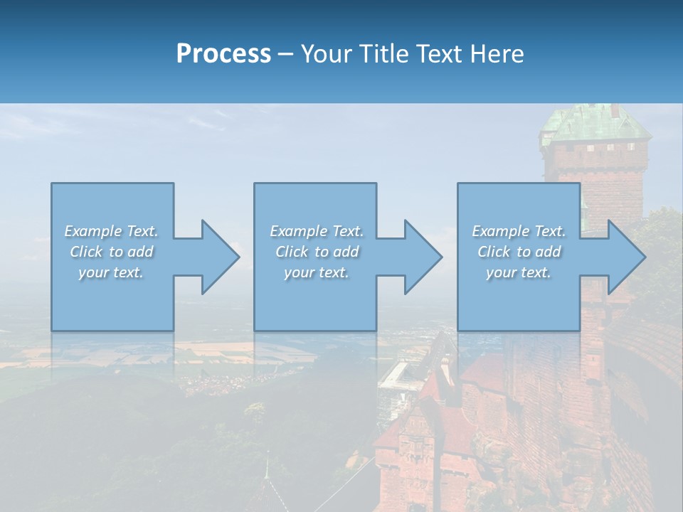 A Castle On Top Of A Hill With A Blue Sky In The Background PowerPoint Template