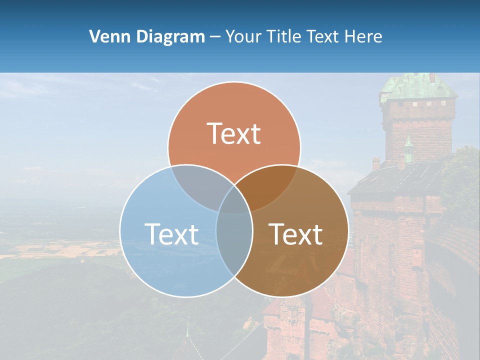 A Castle On Top Of A Hill With A Blue Sky In The Background PowerPoint Template