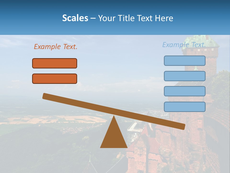 A Castle On Top Of A Hill With A Blue Sky In The Background PowerPoint Template