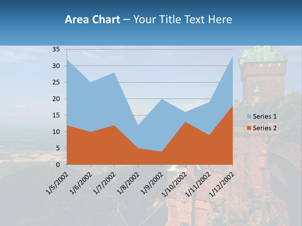 A Castle On Top Of A Hill With A Blue Sky In The Background PowerPoint Template
