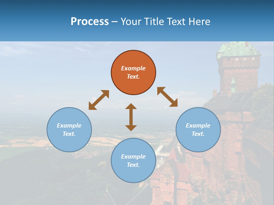 A Castle On Top Of A Hill With A Blue Sky In The Background PowerPoint Template