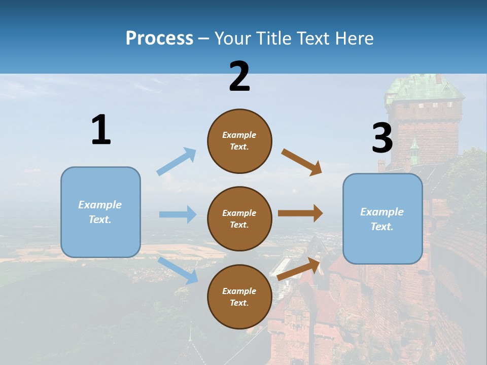 A Castle On Top Of A Hill With A Blue Sky In The Background PowerPoint Template