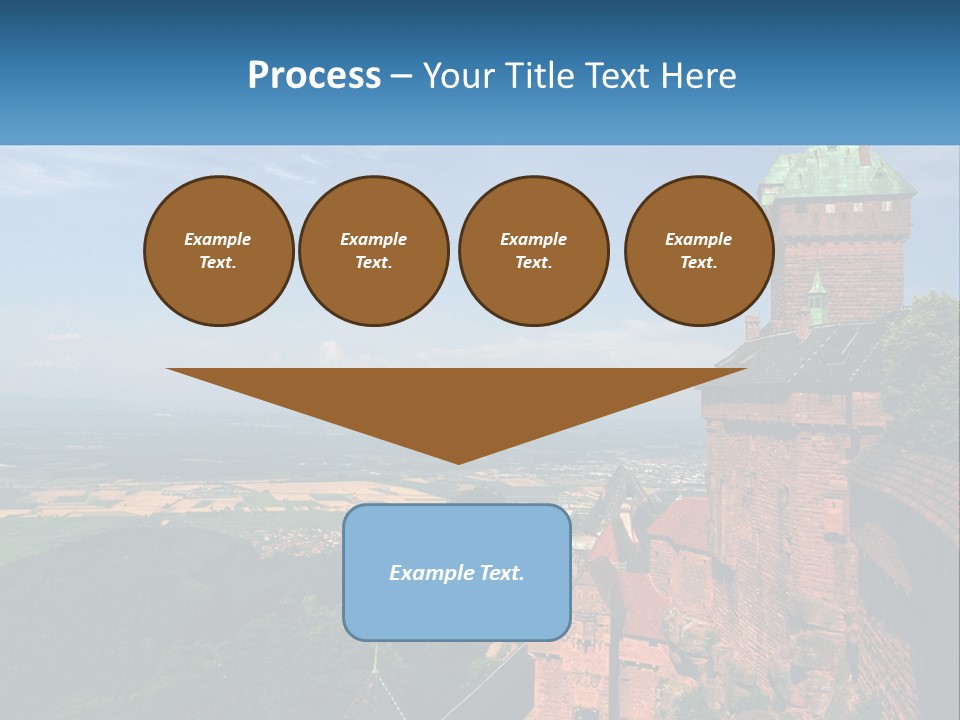 A Castle On Top Of A Hill With A Blue Sky In The Background PowerPoint Template