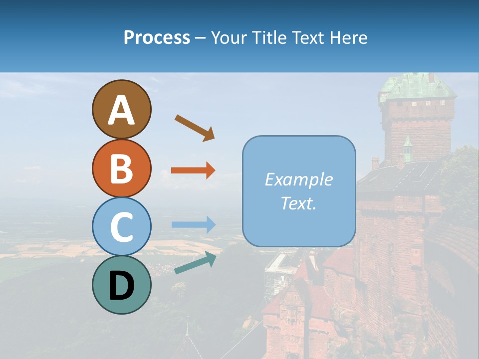 A Castle On Top Of A Hill With A Blue Sky In The Background PowerPoint Template