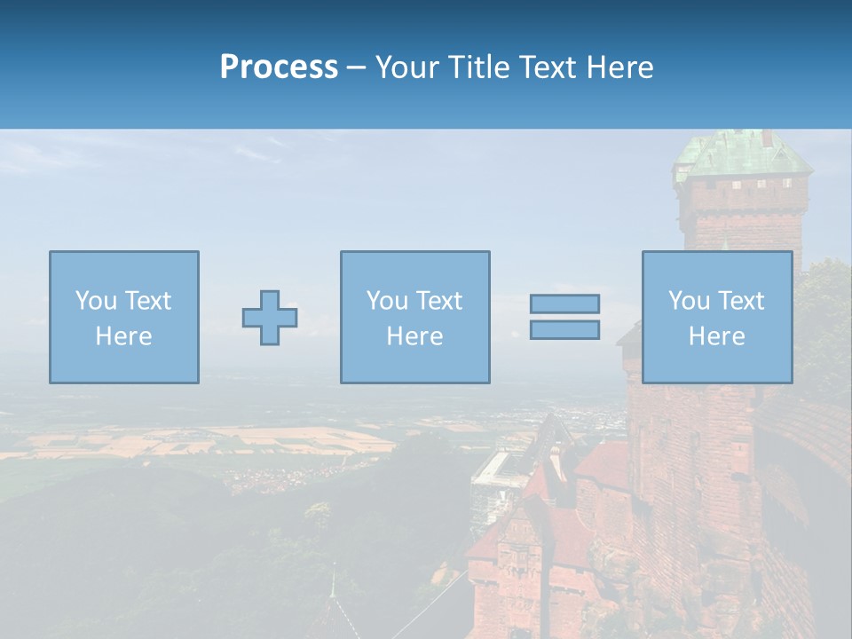 A Castle On Top Of A Hill With A Blue Sky In The Background PowerPoint Template