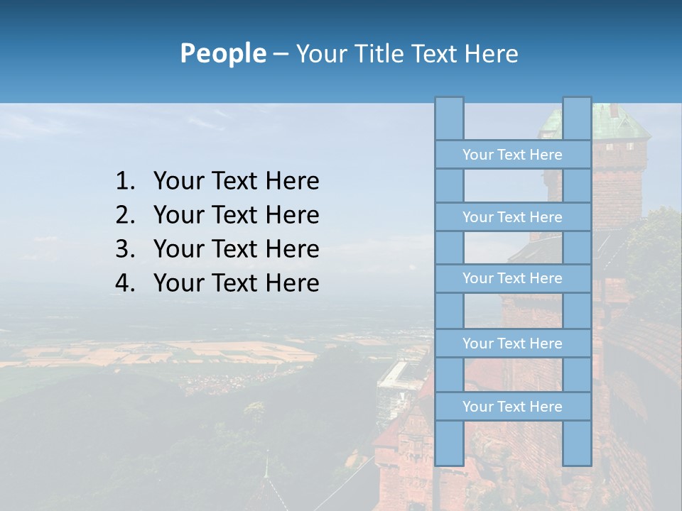 A Castle On Top Of A Hill With A Blue Sky In The Background PowerPoint Template