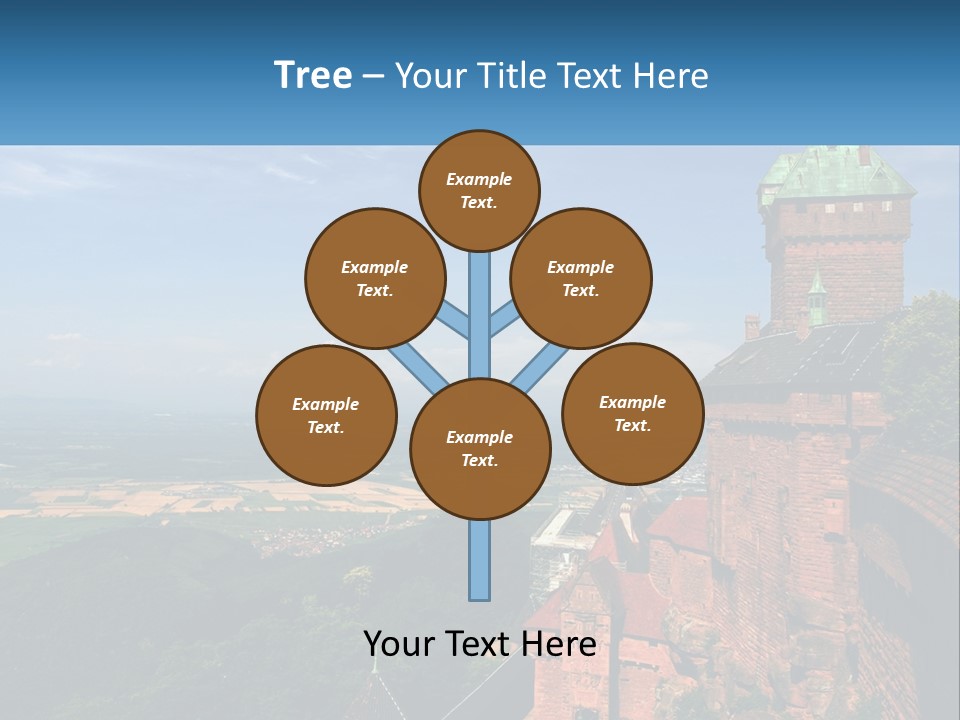 A Castle On Top Of A Hill With A Blue Sky In The Background PowerPoint Template