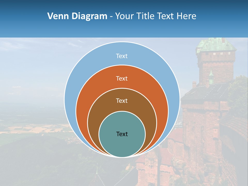 A Castle On Top Of A Hill With A Blue Sky In The Background PowerPoint Template