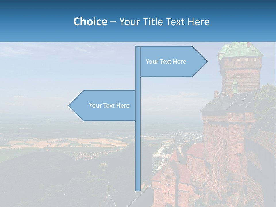 A Castle On Top Of A Hill With A Blue Sky In The Background PowerPoint Template