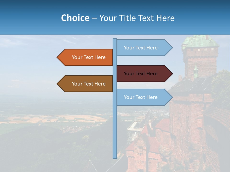 A Castle On Top Of A Hill With A Blue Sky In The Background PowerPoint Template