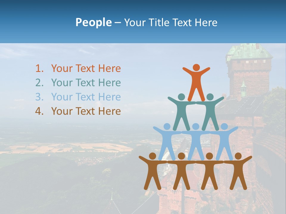 A Castle On Top Of A Hill With A Blue Sky In The Background PowerPoint Template