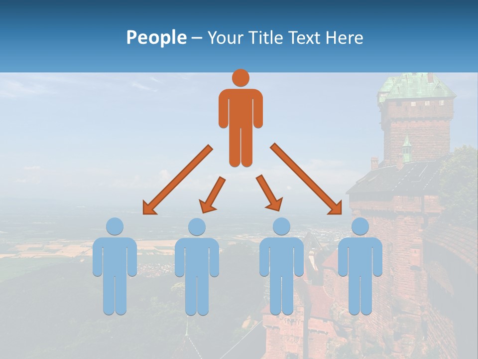 A Castle On Top Of A Hill With A Blue Sky In The Background PowerPoint Template