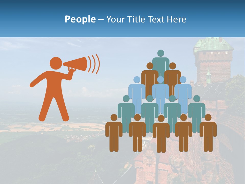 A Castle On Top Of A Hill With A Blue Sky In The Background PowerPoint Template