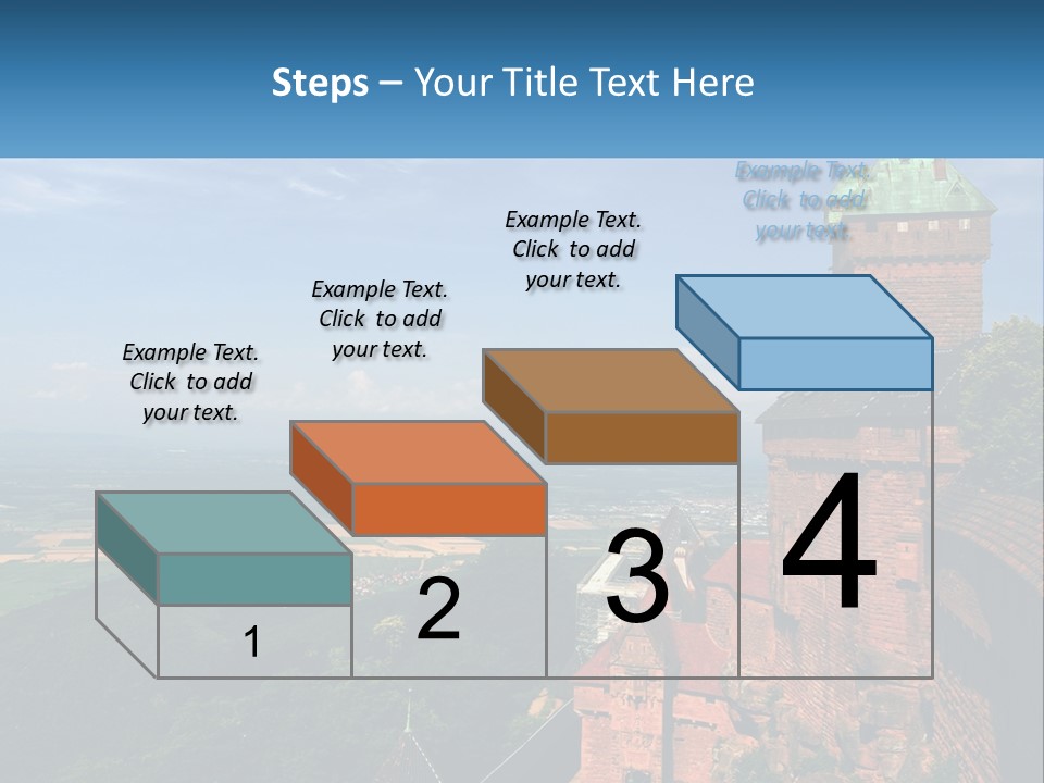 A Castle On Top Of A Hill With A Blue Sky In The Background PowerPoint Template