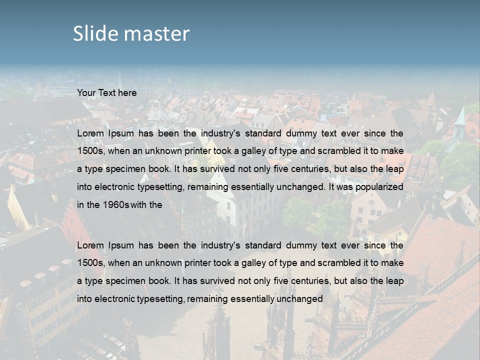 A Large City With Lots Of Tall Buildings PowerPoint Template
