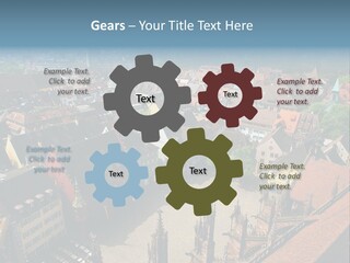 A Large City With Lots Of Tall Buildings PowerPoint Template
