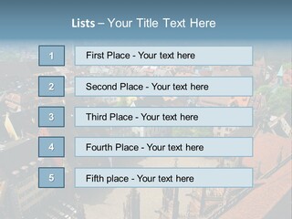 A Large City With Lots Of Tall Buildings PowerPoint Template